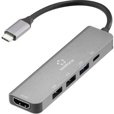 Afbeelding van Renkforce RF DKS 903 5 in 1 USB C dockingstation Geschikt voor merk: Universeel Power Delivery
