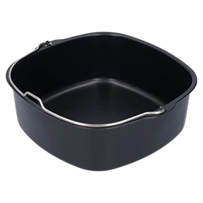Afbeelding van Vierkante luchtfriteuse accessoires, bakvorm voor luchtfriteuse, taartvorm, ijzeren friteuse, taartpan, taartvat accessoires HD9925, HD9860, HD9905 01 (22 cm)