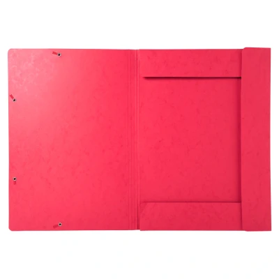 Afbeelding van Elastomap met 3 kleppen in glanskarton 600gm² A3 Rood