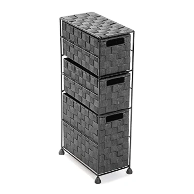 Afbeelding van Versa Mannheim Bijkomend badkamermeubilair, 3 Lades Organiser Chest met lades, Modern en Leuk Opbergen, Afmetingen (H x B H) 57 28 15,5 cm, Nylon, Kleur Lichtgrijs