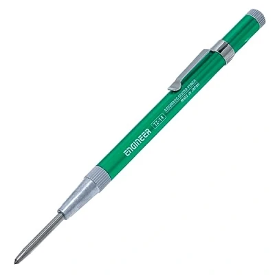 Afbeelding van Automatische middenponsveer geladen met zakclip, professioneel gebruik wolfraamcarbide tip, ENGINEER TZ 14 gemaakt in Japan. lengte 138 mm