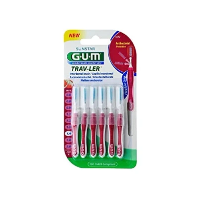Afbeelding van 3x GUM Trav Ler Ragers Aubergine 1.4mm 6 stuks