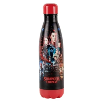 Afbeelding van Stranger Things Best Friends isolerende waterfles roestvrijstaal lekvrije draaidop 0,5ml