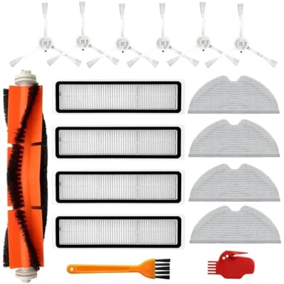 Afbeelding van Accessoires Kit Voor Dreame D9 Stofzuiger Onderdelen, Inclusief 1 Hoofdborstel, 6 Side Borstel, 4 Filters, Mop Doek, 2 Reinigingsborstel