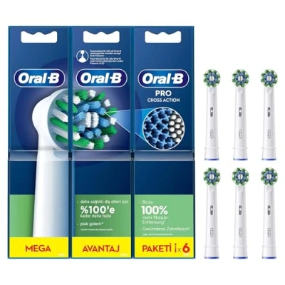 Afbeelding van Oral b Opzetborstel Crossaction (eb50rx) 6 Stuks