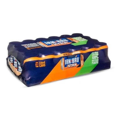 Afbeelding van IRN BRU XTRA, 24 pack Zero No Sugar &amp; Low Calorie Fizzy Drinks Multipack blikjes met XTRA smaak x 330ml