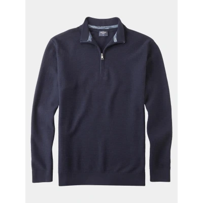 Afbeelding van OLYMP Modern Fit Trui ritssluitingmarine, Effen