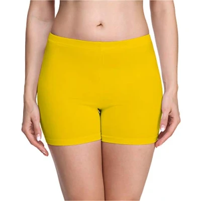 Afbeelding van Merry Style MS MS10 283 LE Dames Leggings Sport Vrijetijdsbroek Kort Viscose Sporbroek Yogabroek Geel XL