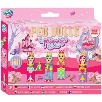 Afbeelding van Creative Craft Group Houten Kegelpoppetjes Knutselset Prinses