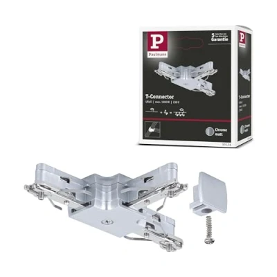 Afbeelding van Paulmann URail LED T stukverbinding 1.000W chroom mat