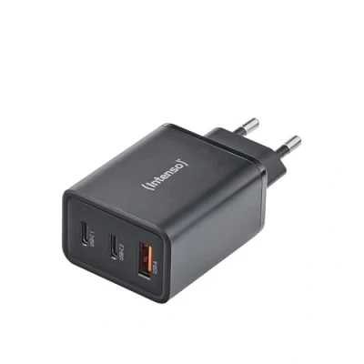Afbeelding van Intenso Power Adapter W65ACC GaN, 65 W, super snel opladen, voor MacBook, laptop, iPhone, Samsung Galaxy en meer, zwart