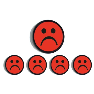 Afbeelding van Magneet smiley 35mm rood