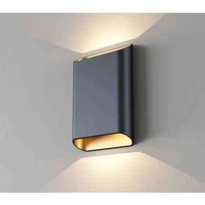 Afbeelding van Artdelight Wandlamp Diaz Large H 20 cm zwart goud