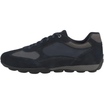 Afbeelding van Geox U Snake 2.0 C Sneakers laag, Heren, Maat: 41, Navy Leer en textiel
