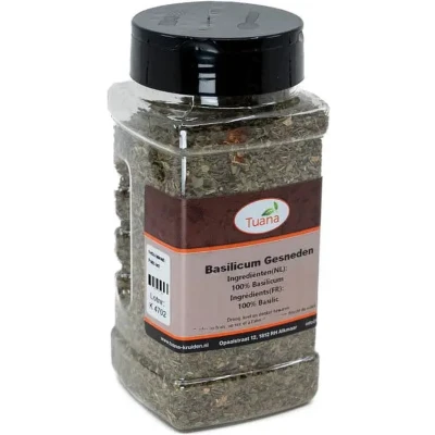 Afbeelding van Tuana Kruiden Basilicum Gesneden Strooibus 50 Gram Zonder Zout MP0025