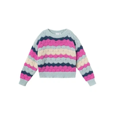 Afbeelding van NAME IT Meisjes Nkfnunna Ls Short Knit Gebreide Trui, roze, 122 128