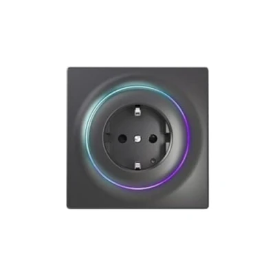 Afbeelding van FIBARO Walli Outlet type F Slimme inbouw stekker voor NL Antraciet Z Wave Plus