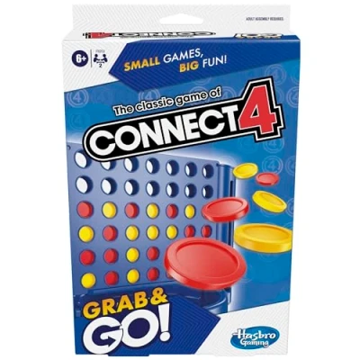 Afbeelding van Connect 4 Grab and Go Game, draagbaar spel voor 2 spelers, reisspel kinderen