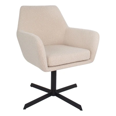 Afbeelding van Kick Viktor eetkamerstoel bouclè beige Boucle
