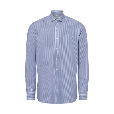 Afbeelding van OLYMP Zakelijk overhemd blauw / wit