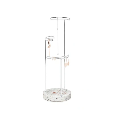Afbeelding van Umbra Sieradenhouder Tesora Terrazzo Chroom Ø15,9x41,3cm