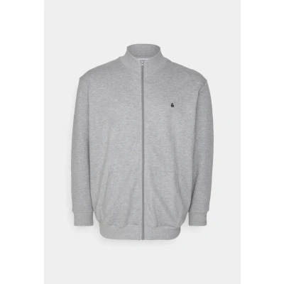 Afbeelding van Jack &amp; Jones Epaulos Sweater met rits, Heren, Maat: 7XL, Light grey