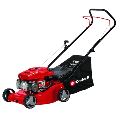 Afbeelding van Einhell Benzine Grasmaaier GC PM 40/2 (2 kW, 1 cilinder, 4 taktmotor, cilinderinhoud 132 cm3, 45 L opvangzak met vulstandniveau indicator, maaibreedte 40 cm, aanbevolen tot 800 m²)