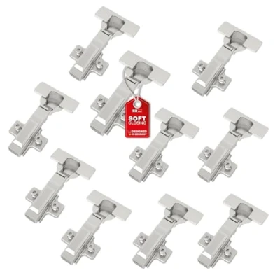 Afbeelding van SOTECH SMOOTH komscharnier T45 met soft close in standaardmaat deurscharnieren demper openingshoek van 105, kop Ø 35 mm (10 stuks/hoekscharnier)