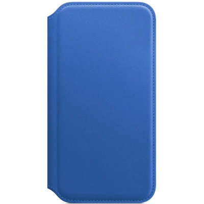 Afbeelding van Origineel Apple iPhone X Hoesje Echt leder Bookcase Blauw Telefoonhoesje