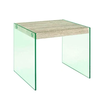 Afbeelding van HAKU Möbel salontafel, metaal, licht eikenhout, B 40 x D 35 H cm