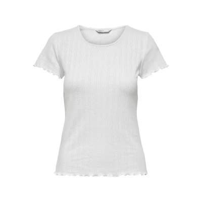 Afbeelding van ONLY Onlcarlotta Tshirt basic, Dames, Maat: XL, White