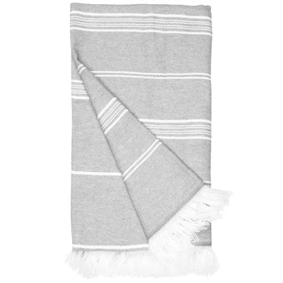 Afbeelding van The One Towelling Hamamdoek 100 x 180 cm Recyclede handdoek Hoge vochtopname 60% Katoen &amp; 40% Polyester Asgrijs