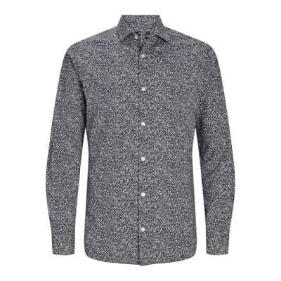 Afbeelding van Jack &amp; Jones Premium Jprblablackpool Stretch Overhemd, Heren, Maat: Large, Night sky