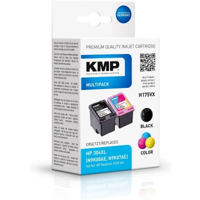 Afbeelding van KMP Inktcartridge vervangt HP 304XL, N9K08AE, N9K07AE Compatibel Combipack Zwart, Cyaan, Magenta, Geel H175VX 1759,4005