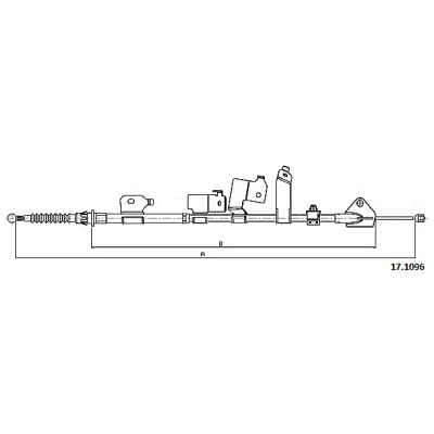 Afbeelding van METZGER 17.1096 Handremkabel Links achter 1886/1732mm Schijfremmen COFLE TOYOTA: Auris Hatchback (E15) 1.4 D 4D, 1.6, 1.4, 1.33 Dual VVTi, 1.8