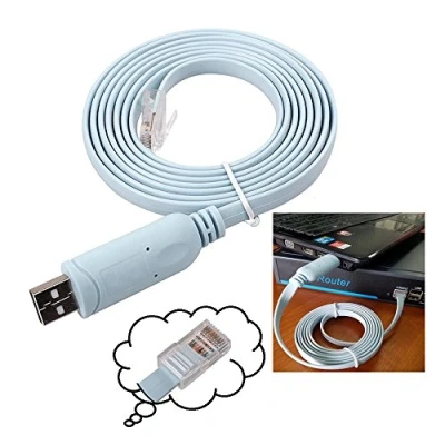 Afbeelding van Cisco USB consolekabel, naar Rj45 console voor Windows/Vista/Mac/Linux (1,8 m) lichtblauw Light Blue 1,8 m