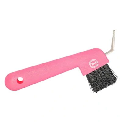 Afbeelding van Imperial Riding Hoevenkrabber met borstel Neon Pink 1 maat