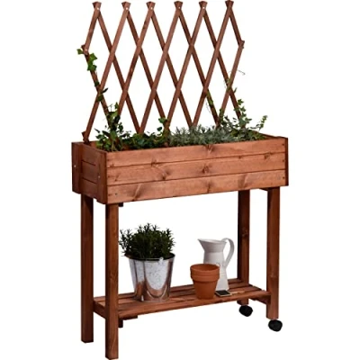 Afbeelding van dobar Moestuinbak met rek (Grijs)