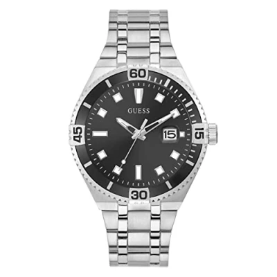 Afbeelding van Guess Premier GW0330G1 Herenhorloge 45mm Zilverkleurig