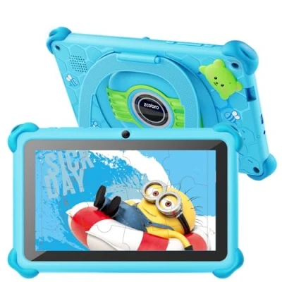 Afbeelding van zcobro kindertablet 7 inch, tablet voor kinderen met hoes, Android kindertablet, 2 GB RAM + 32 ROM 256 uitbreidbaar, wifi, Bluetooth, Type C, kinderbeveiliging, Quad Core,