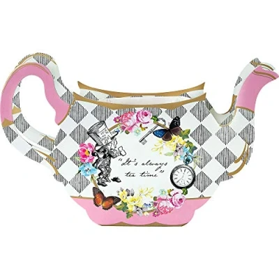 Afbeelding van Talking Tables Alice in Wonderland Theepot Vaas Bloem Centrepiece Voor Mad Hatter Afternoon Tea Party, Verjaardag, Bruiloft, Baby Shower Papier, Gemengde kleuren, Pack van 1, Hoogte 17cm, 7&quot;