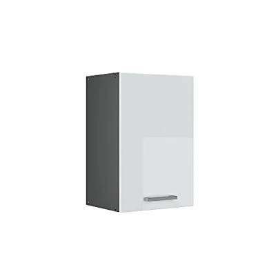 Afbeelding van Vicco Hangkast R Line, Wit Hoogglans/Antraciet, 40 cm