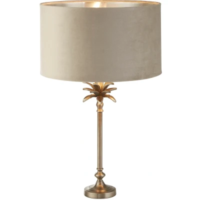 Afbeelding van Searchlight Tafellamp Palm goud met crème kap EU81210TA