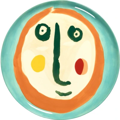 Afbeelding van Serax FEAST Face 2 L serveerschaal 35 cm Turquoise