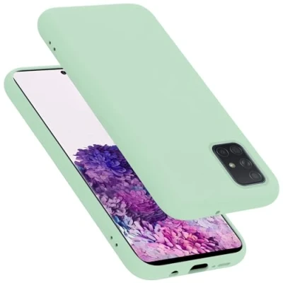 Afbeelding van Cadorabo Hoesje geschikt voor Samsung Galaxy A71 4G Case in LIQUID LICHT GROEN Beschermhoes TPU silicone Cover