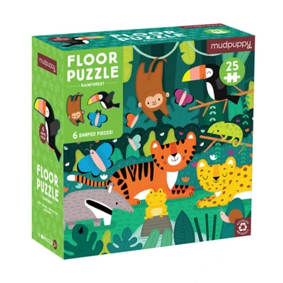Afbeelding van Rainforest 25 Piece Floor Puzzle with Shaped Pieces