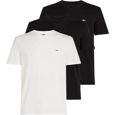 Afbeelding van Tommy Jeans TEE 3 PACK Tshirt basic, Heren, Maat: 56, Ecru black