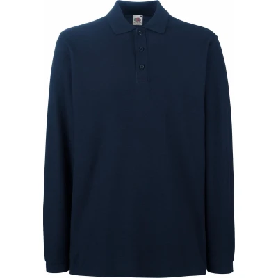 Afbeelding van Fruit Of The Loom Heren Premium Poloshirt Met Lange Mouwen (Donker Marine)