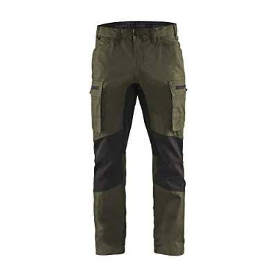 Afbeelding van Blåkläder Werkbroek unite zomer model stretch zwart groen, maat XS, Geschikt voor Veehouderij