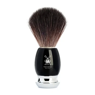 Afbeelding van Muhle scheerkwast synthetisch haar VIVO zwart/chroom